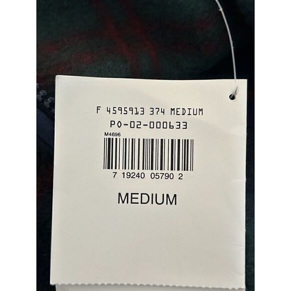 Izod 1/4 Zip Fleece Jacket Size Medium Navy Plaid NWT - Picture 6 of 6